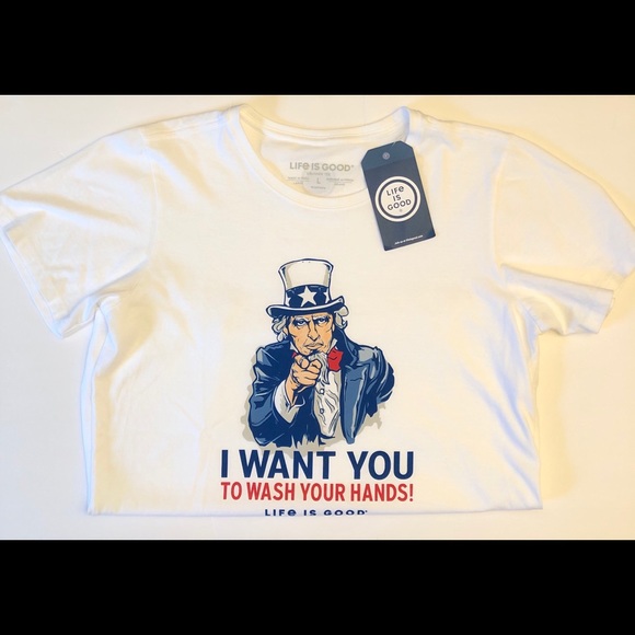 Life Is Good Tops - Life Is Good t-shirt. Wash your hands. Size Large
